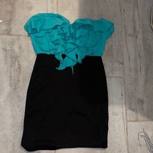 Adorable blue and black dress